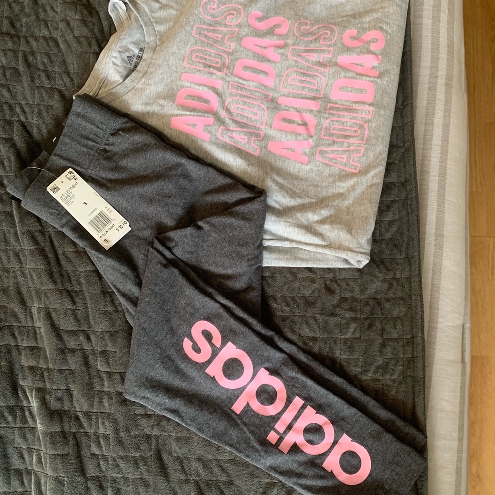 Adidas leggings and T-shirt